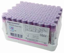 Tubes EDTA K2 - Prélèvement Sanguin Anticoagulant