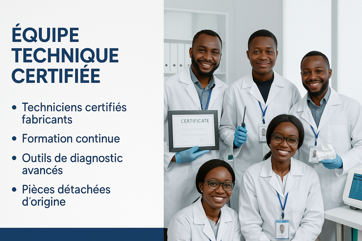 Équipe technique certifiée